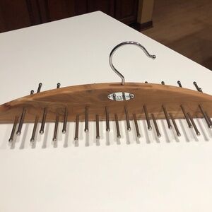 Woodlore 2 sided Wood Tie Belt Scarf Hanger Rack closet Organizer